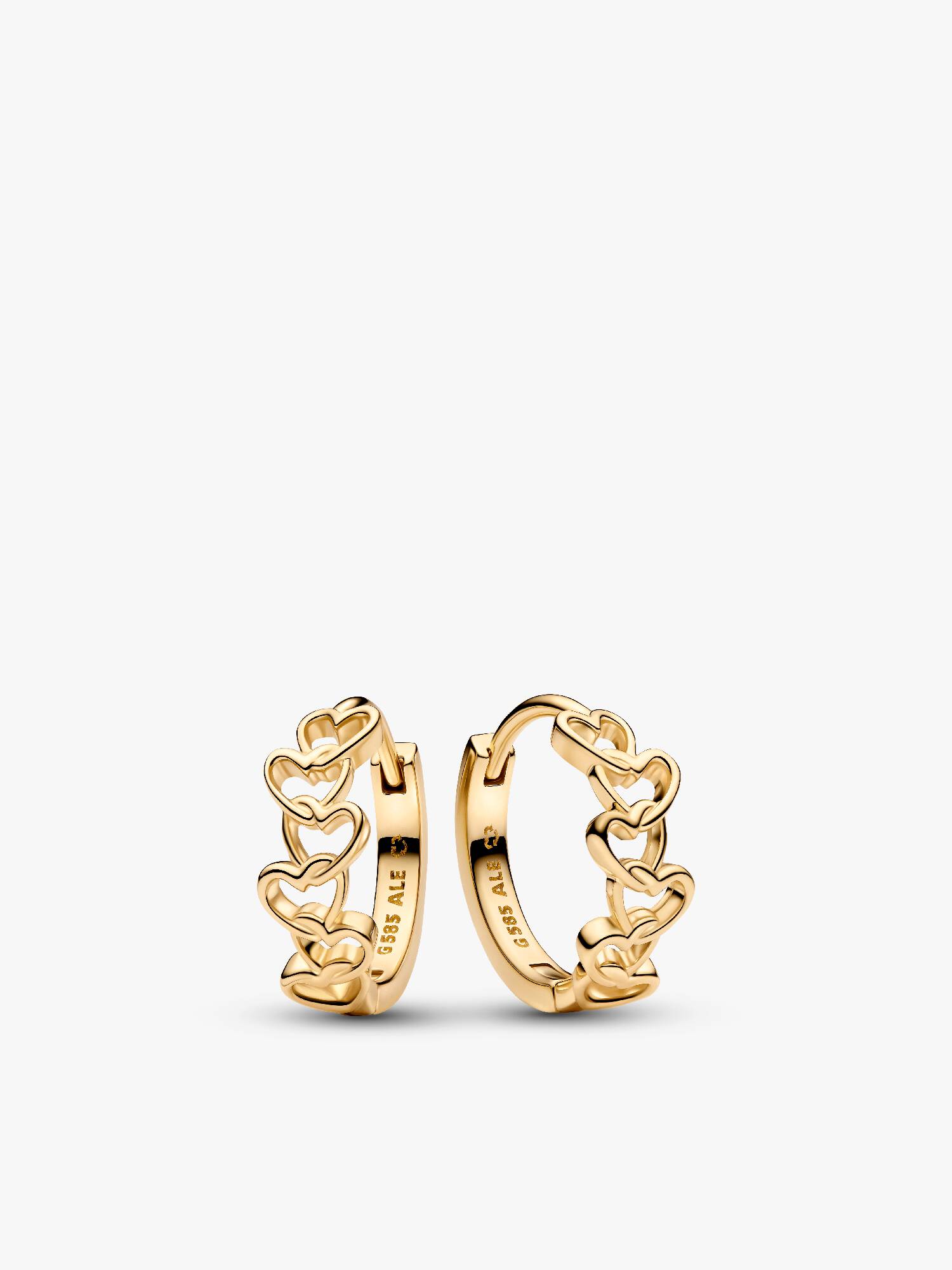 Pandora Era Linked Hearts Hoop Earrings
