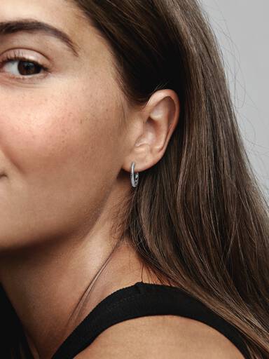 Pandora Moments Charm Hoop Earrings
