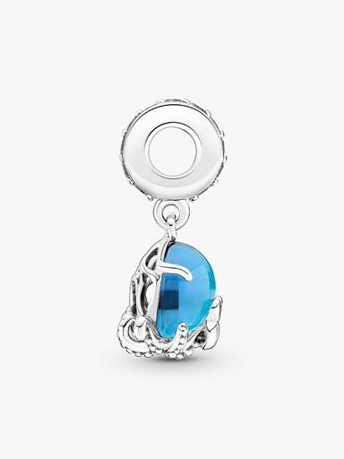 Murano Glass Cute Octopus Dangle Charm