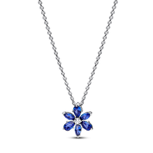 Sparkling Blue Herbarium Cluster Pendant Necklace