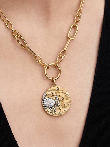 Cancer Zodiac Oversized Talisman Charm