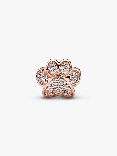 Sparkling Paw Print Charm