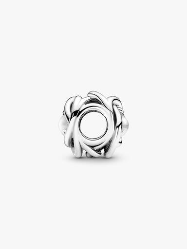 April Cubic Zirconia Birthstone Eternity Circle Charm