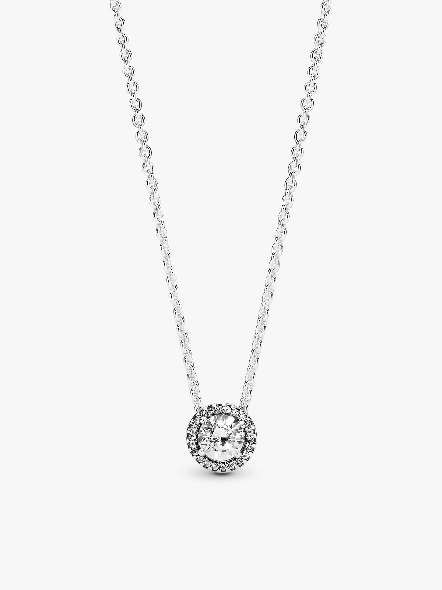 Round Sparkle Halo Necklace