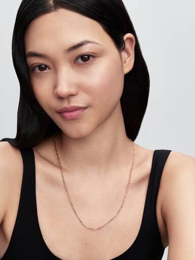14k rose gold-plated necklace