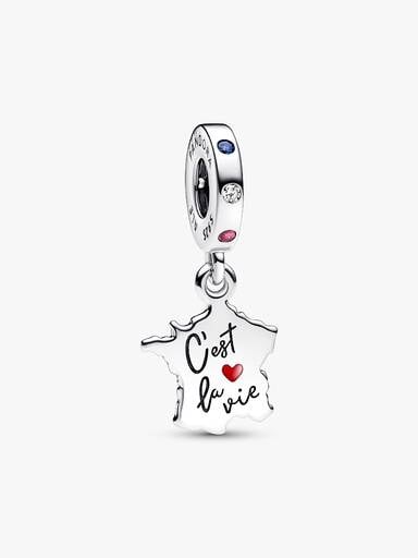 Map of France C’est La Vie Dangle Charm