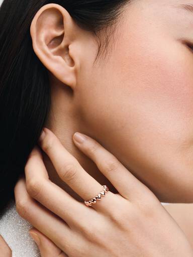 Row of Hearts Ring