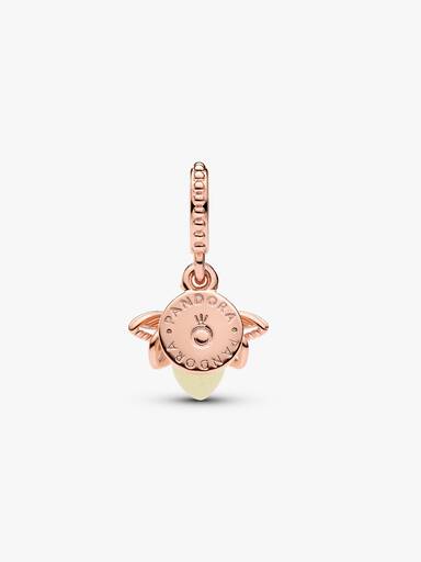 Firefly 14k rose gold-plated dangle with yellow photoluminescent glass
