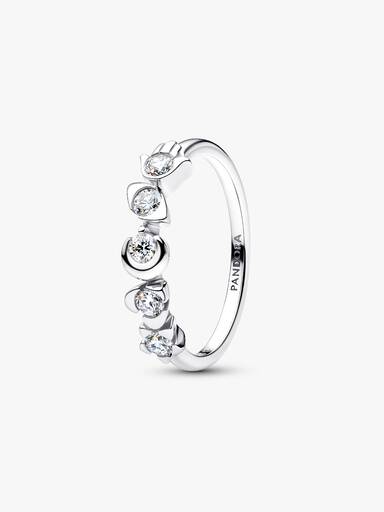 Sterling Silver Lab-Grown Diamond Symbols Ring