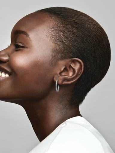 Pandora Timeless Pavé Single-row Hoop Earrings