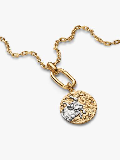 Taurus Zodiac Oversized Medallion Charm